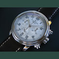Blancpain Flyback Chronograph white dial steel case