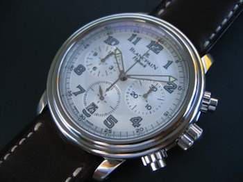 Blancpain Flyback Chronograph white dial steel case