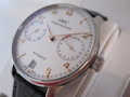 IWC PORTUGIESER AUTOMATIC STAHL WEISSES GOLDENE ZEIGER