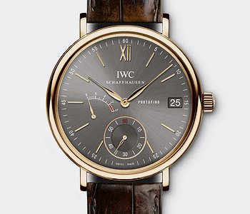 IWC PORTOFINO HANDWOUND EIGHT DAYS 18 CT RED GOLD