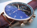 IWC PORTUGIESER CHRONO PINK GOLD BLACK DIAL 3714
