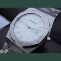 Audemars Piguet ROYAL OAK STAHL QUARZ WEISS