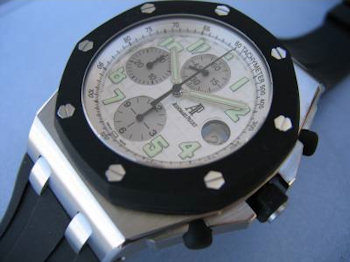 Audemars Piguet ROYAL OAK OFFSHORE CHRONOGRAPH STEEL CAUTCHUC WHI