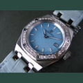 Audemars Piguet LADY ROYAL OAK BLUE DIAL , CROCO STRAP