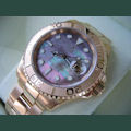 Rolex YACHTMASTER GOLD BLACK MOTHER OF PEARL DIAL