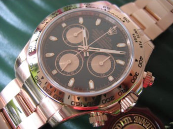 Rolex COSMOGRAPH DAYTONA PINK GOLD BLACK DIAL 