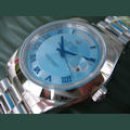 Rolex DAY-DATE II PLATINUM BLUE DIAL ROMAIN NUMERALS