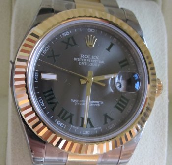 Rolex DATEJUST II STEEL GOLD GREY DIAL