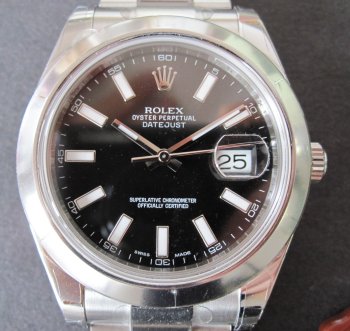 Rolex DATEJUST II, STEEL CASE, 41 MM, BLACK DIAL