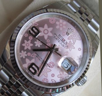 Rolex DATEJUST 36 STEEL FLORAL MOTIF