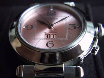 Cartier PASHA C 35 MM ROSA ZIFFERBLATT STAHL STAHL