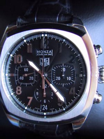 Tag Heuer Monza Chronograph Calibre 36 Stahl schwarzes ZB