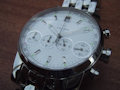 Eberhard Chrono 4, Chronograph four steel steel white dial