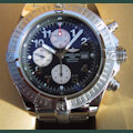 Breitling SUPER AVENGER STEEL LEATHER, BLACK, SCHWARZ